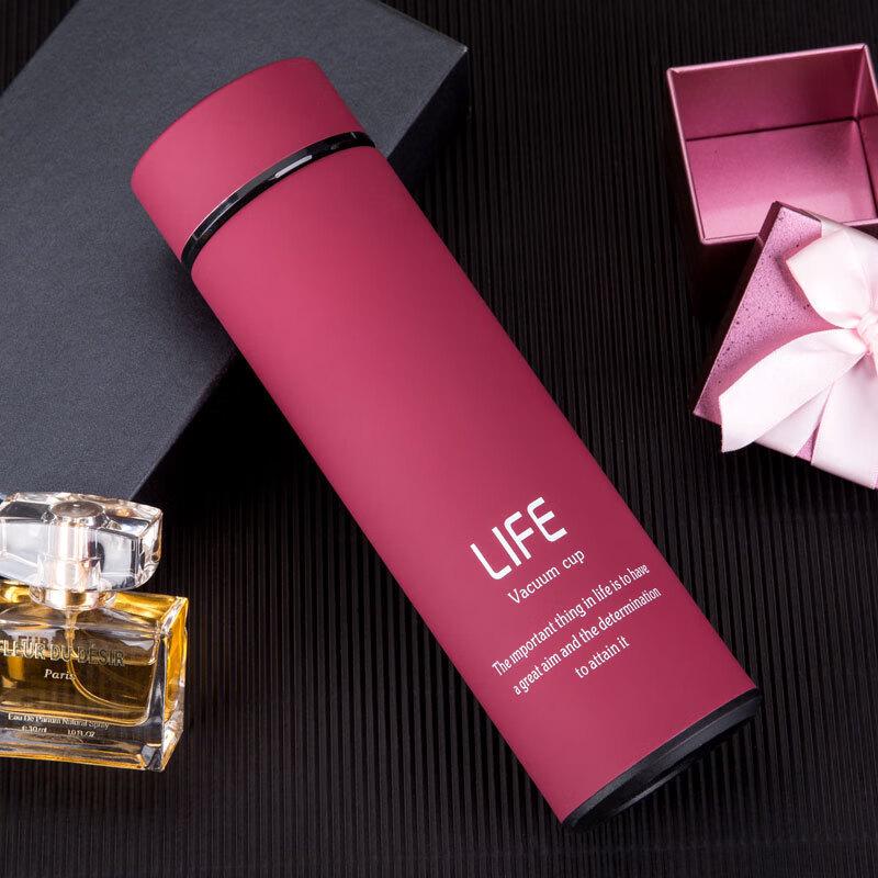 QiTai Skin-Feel Frosted Insulated Water Bottle