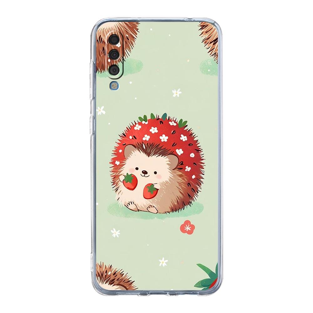 Phone Case For Samsung A56 A36 A26 A16 A14 A12 A22 A32 5G A34 A42 A52 A54 A50 A70 A40 A20S A04S A06 Cover Cute Little Hedgehog