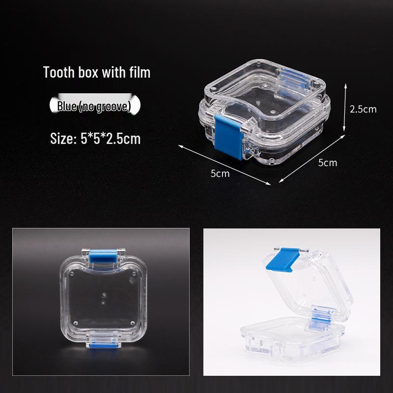 Transparent Dental Implant Storage Box: Membrane, Denture, Grinding Tool, & Tooth Organizer with Film