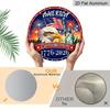 2D Flat Retro Round Aluminum Wall Decor, 250th Independence Day Eagle & Fireworks Design, Indoor Outdoor Hanging Plaque, Commemorative Home Gift