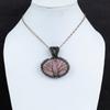 Tree Of Life Rose Quartz Gemstone Handmade Copper Wire Wrap Jewelry Pendant For Wedding Gift