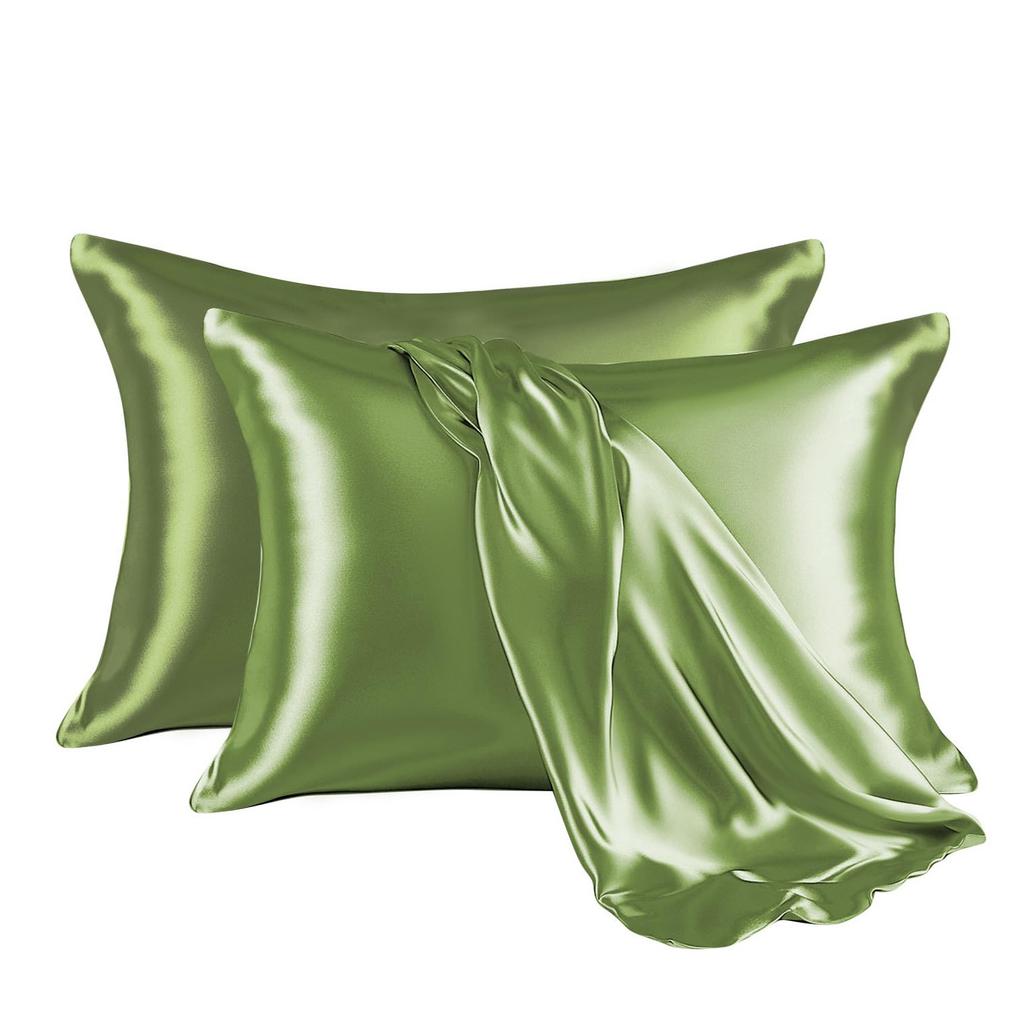 100% Silky Smooth Solid Color Pillowcase Like Silk Satin Pillow Cover Hair Beauty Soft Comfortable Pillow Case Home Decor