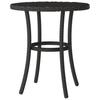 3 Piece Bistro Set with Cushions Black Poly Rattan