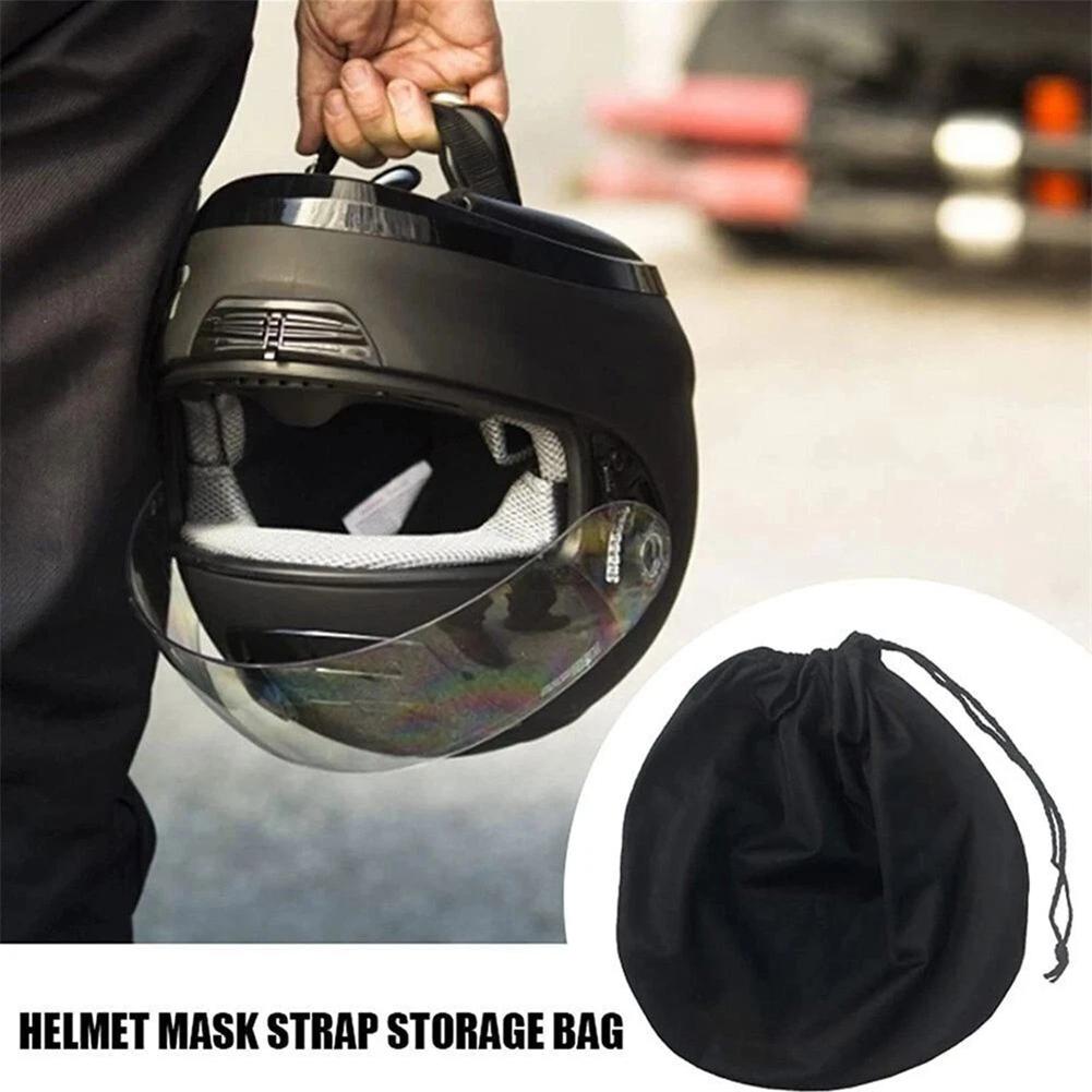 1 Pcs Motorcycle Helmet Protective Drawstring Helmet Bag Pocket Black Dust Proof Helmet Lid Protect Bag Equipment