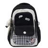 Schoolbag Japanese High-value Ins Plaid Girl Style Backpack Dopamine Contrasting Color College Style Primary and Secondary School Backpack