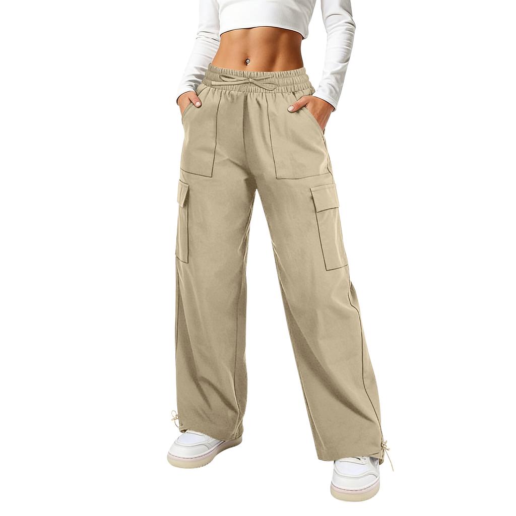 Women’s Loose Casual Pants – Quick-Dry Cargo Pants With Drawstring