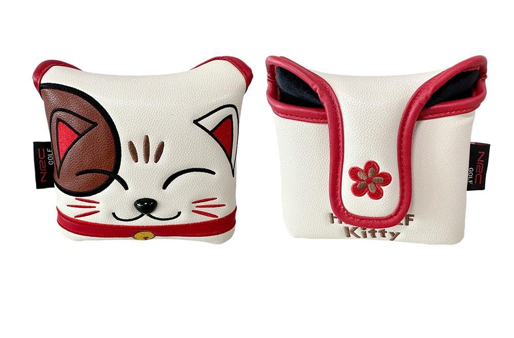 Kryt na putter Kryt hlavy golfové hole pro palice Kompatibilní s Odyssey 2 Ball TaylorMade Spider Putter Magnetický Pes Akita Pes Husky Kočka (Kočka)