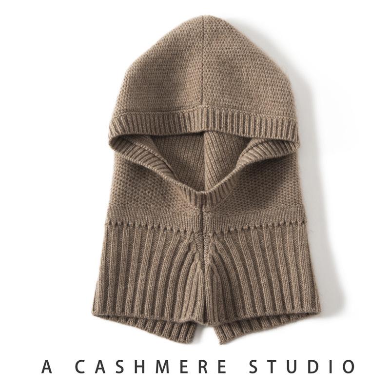 2025 Women s Cashmere Knit Hat - Autumn/Winter Collection, Solid Color, Thickened Wool, Warm Ear Protection
