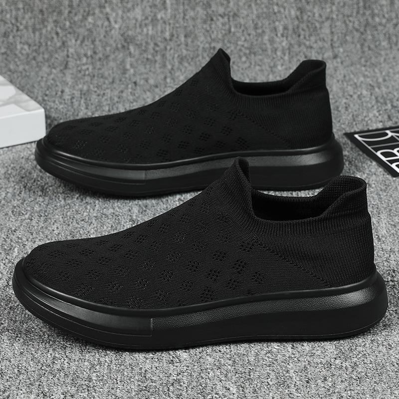 Hot Sale Black Casual Sneakers Men Sock Running Shoes Breathable Women's Sports Sneaker Outdoor Tennis Men Slip-On Footwear