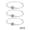 Bangles Original Love Heart Clasp Charms Beads Snake Chain Luxury DIY Jewelry For Women Gift