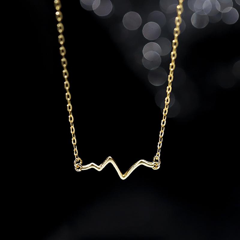 

Ожерелье с сердцебиением Xia, женский нишевый дизайн, ощущение сердцебиения, нержавеющая сталь, ключичная цепочка, простая, легкая, роскошная