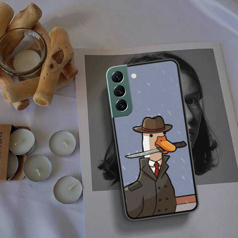 Flying Duck Phone For Samsung Galaxy S20 FE S21 Plus S22 S23 S24 Ultra Case S10 S10E S9 S8 S7 Edge Cover Silicone Soft Coque Fun