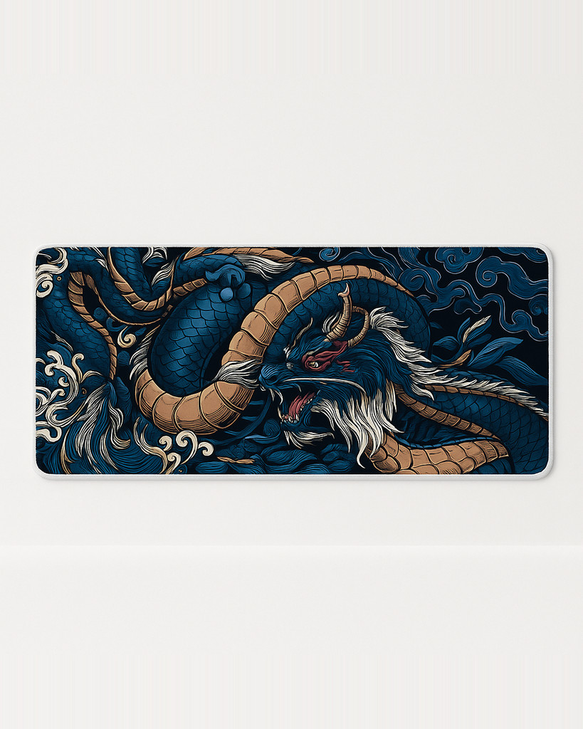 Desktop Computer Mouse Pad Clear Dragon Print Anti-skid Texture Laptop Desk Pad Protector Office Desk Mat Desk Writing Pad for Office And Home