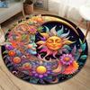 1pc Sun Moon Round Rug Doormat Floor Mat Home Carpet Hotel Living Room Floor Mats Anti Slip Aesthetic Room Decor Art Supplies Home Decor