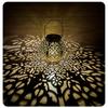 Projection Light New Solar Wrought Iron Lantern Hollow Outdoor Courtyard Landscape Garden Hanging Light Decorative Pendant