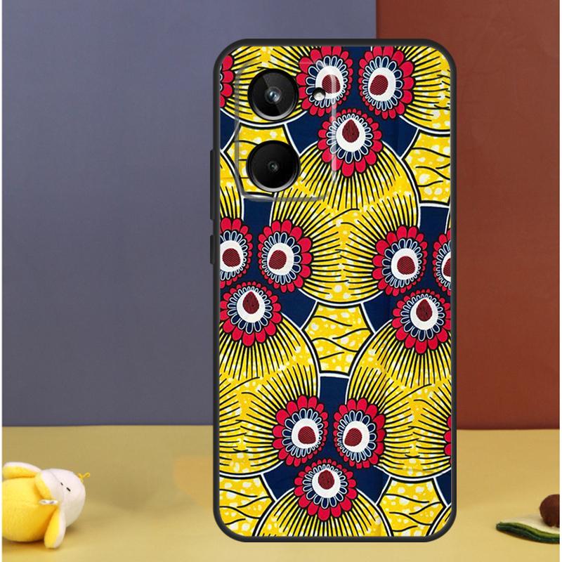 African Prints Fabric For Realme C71 C75 C55 C53 C67 C61 C33 C63 C51 C65 15 GT7 Pro 10 11 12 13 14 Pro Plus Case