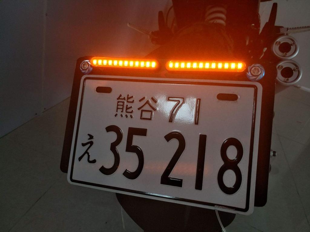 NAKOBO LED Motorcycle Turn Signal Universal Stick License Lamp Plus Cornering Lamp Flowing