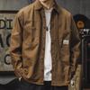 Men's 2026 American Workwear Style Retro Casual Long-Sleeve Shirt Jacket for Spring & Autumn
