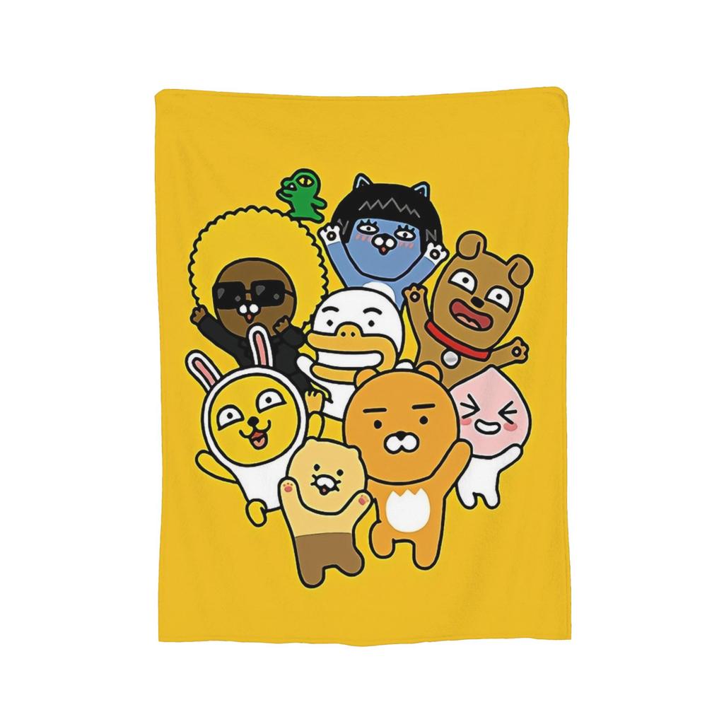 K-Kakaos F-Friends Apeach Heart Blankets Fleece All Season   Multifunction Warm Throw Blanket for Sofa Couch Rug Piece