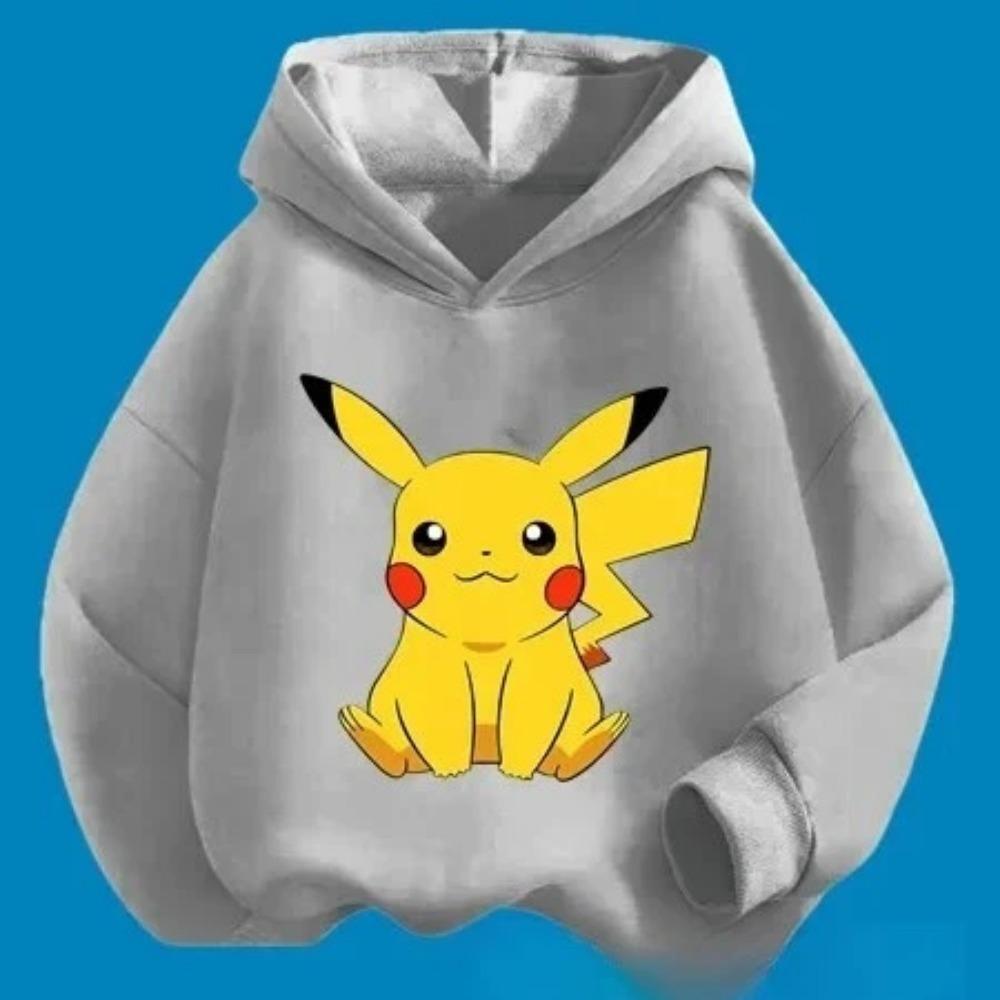 2025 Nová kreslená mikina s roztomilým potiskem Pikachu pro dívky, zimní horký prodej, ležérní pohodlná mikina, sportovní tričko