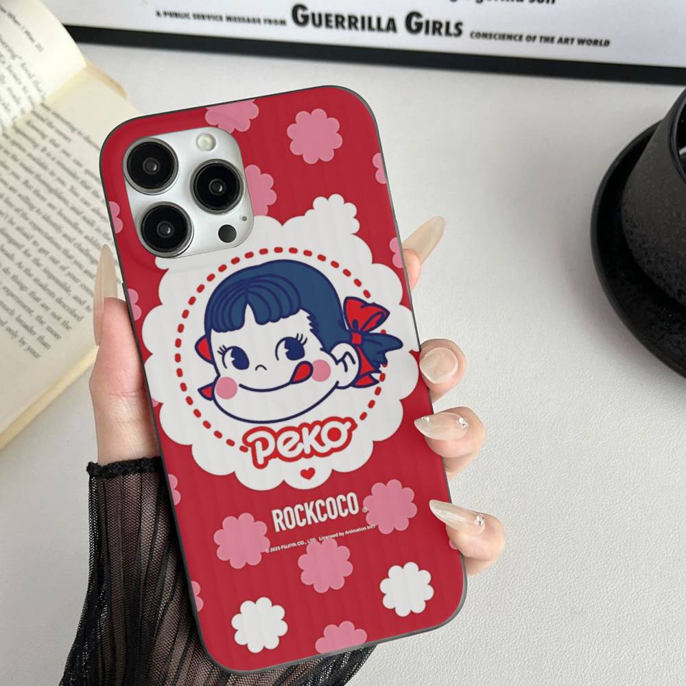 

Brand P-peko Chan Lovely Girl Phone Case For IPhone 17 16 15 14 13 12 11 Pro Max Plus Corrugated Bumper Back Cover Shell iPhone 17pro max