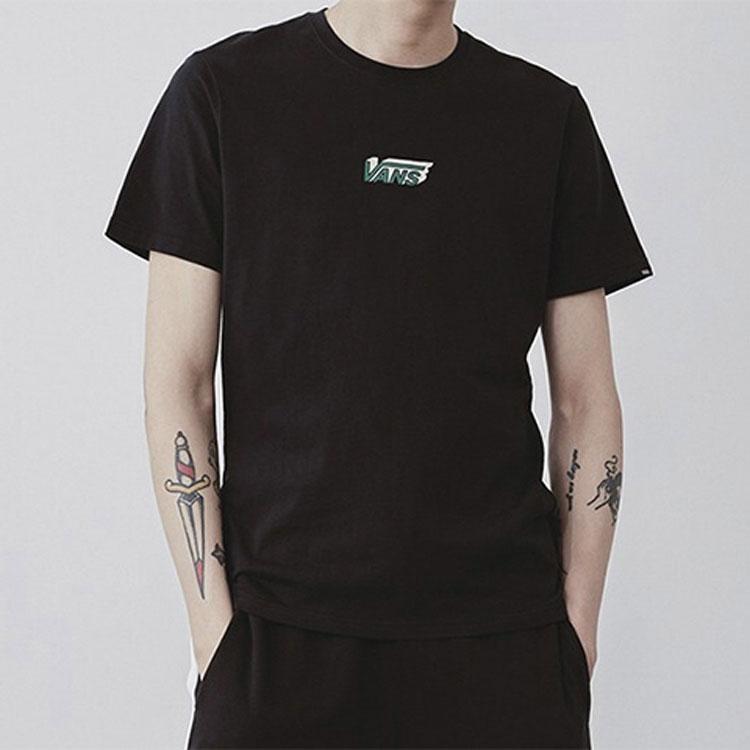 Vans Asian Artist Series Logo Print Short Sleeve T-Shirt Men Tops Black VN0A4P5HBLK