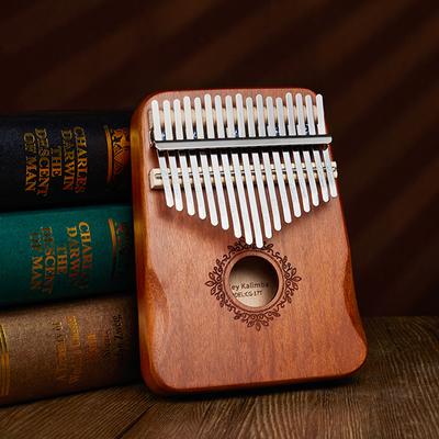 17 teclas Kalimba Thumb Piano de alta qualidade Madeira Mbira Corpo Instrumentos musicais com livro de aprendizagem Kalimba Piano Presente de Natal