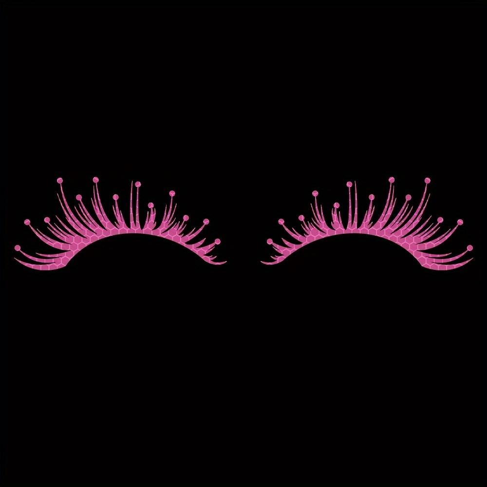 2pcs/1 Set Car Headlights Eyelashes Reflective Car Stickers Truck Light Bumper Night Driving Safety Warning Sign Reflector Decor