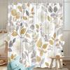 Simple Retro Floral Pattern Shower Curtain, Polyester Fabric, With Hooks, Machine Washable, Suitable For Bathroom Decoration.