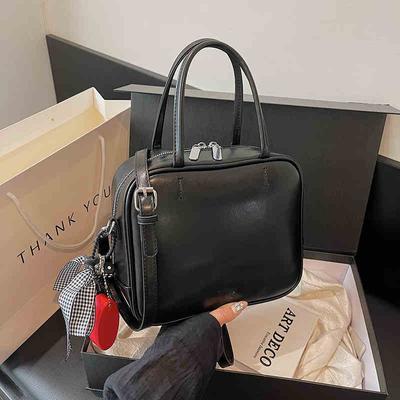 Vintage Textured Soft Leather Pillow Bags Lady Daily Commuter Small Handbags Autumn Winter Fashion Lady Crossbody Bag