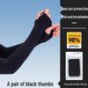 Unisex UV Protection Ice Silk Arm Sleeves - Breathable, High Elastic for Summer Sports & Cycling
