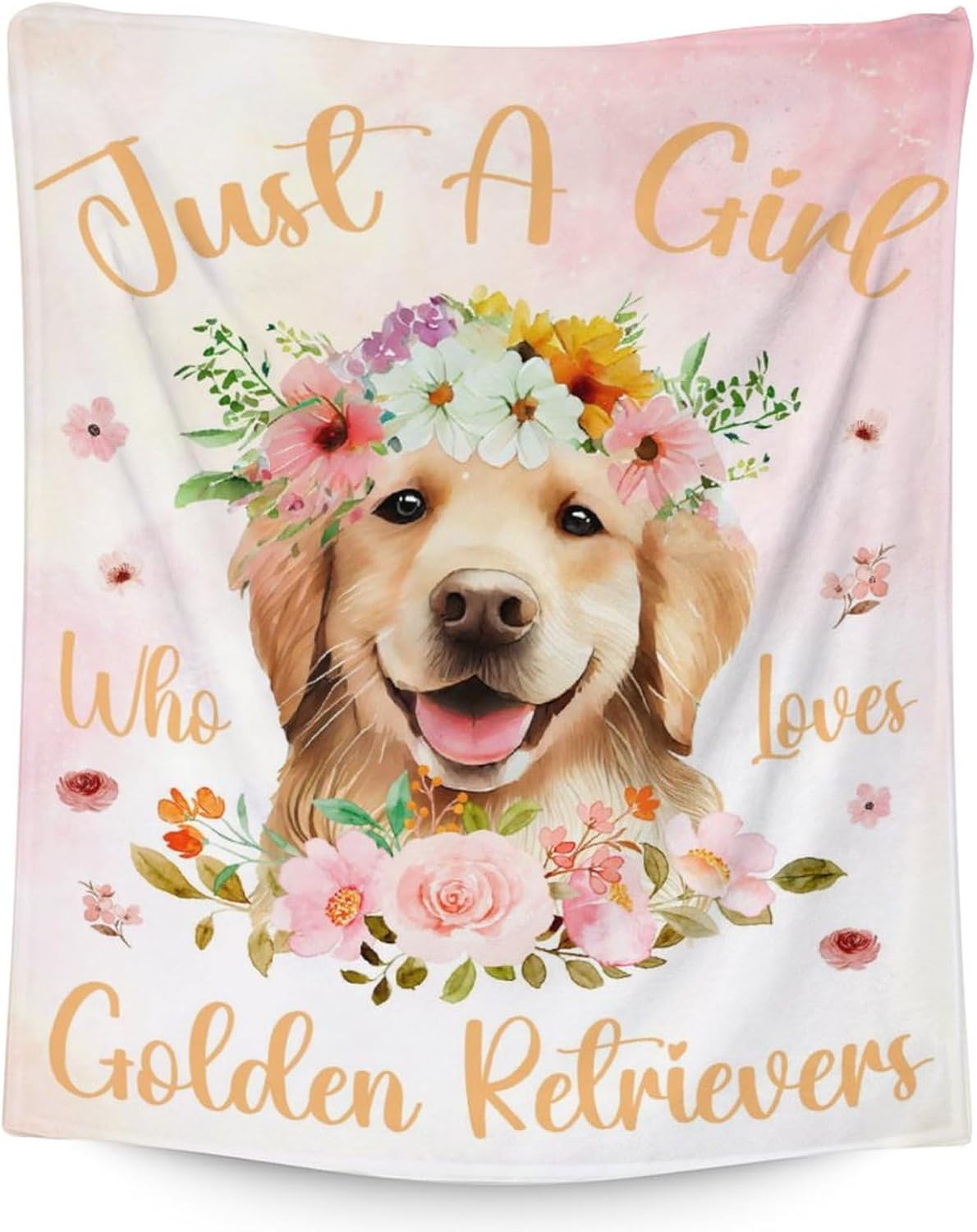 Golden Retriever Throw Blanket  Super Soft Flannel Colorful Cute Dog Design Perfect for Couch Sofa  x Inches  Great Gift for Gir 100x150cm