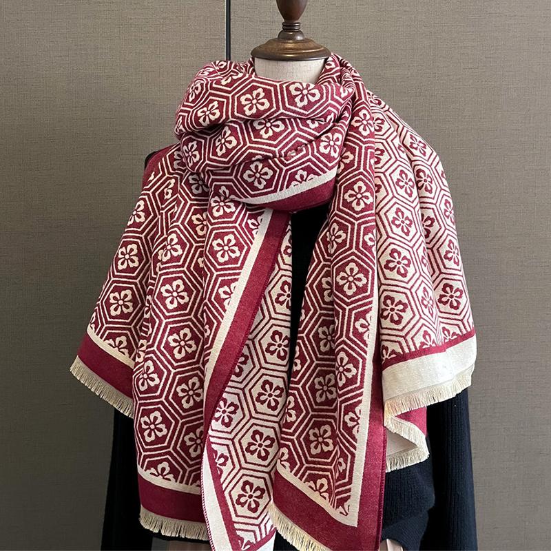 New Winter Shawl Scarves Wrap  Design Cashmere Scarf Women Warm Fashion Pashmina Femal Poncho Neckerchief Echarpe Bandana