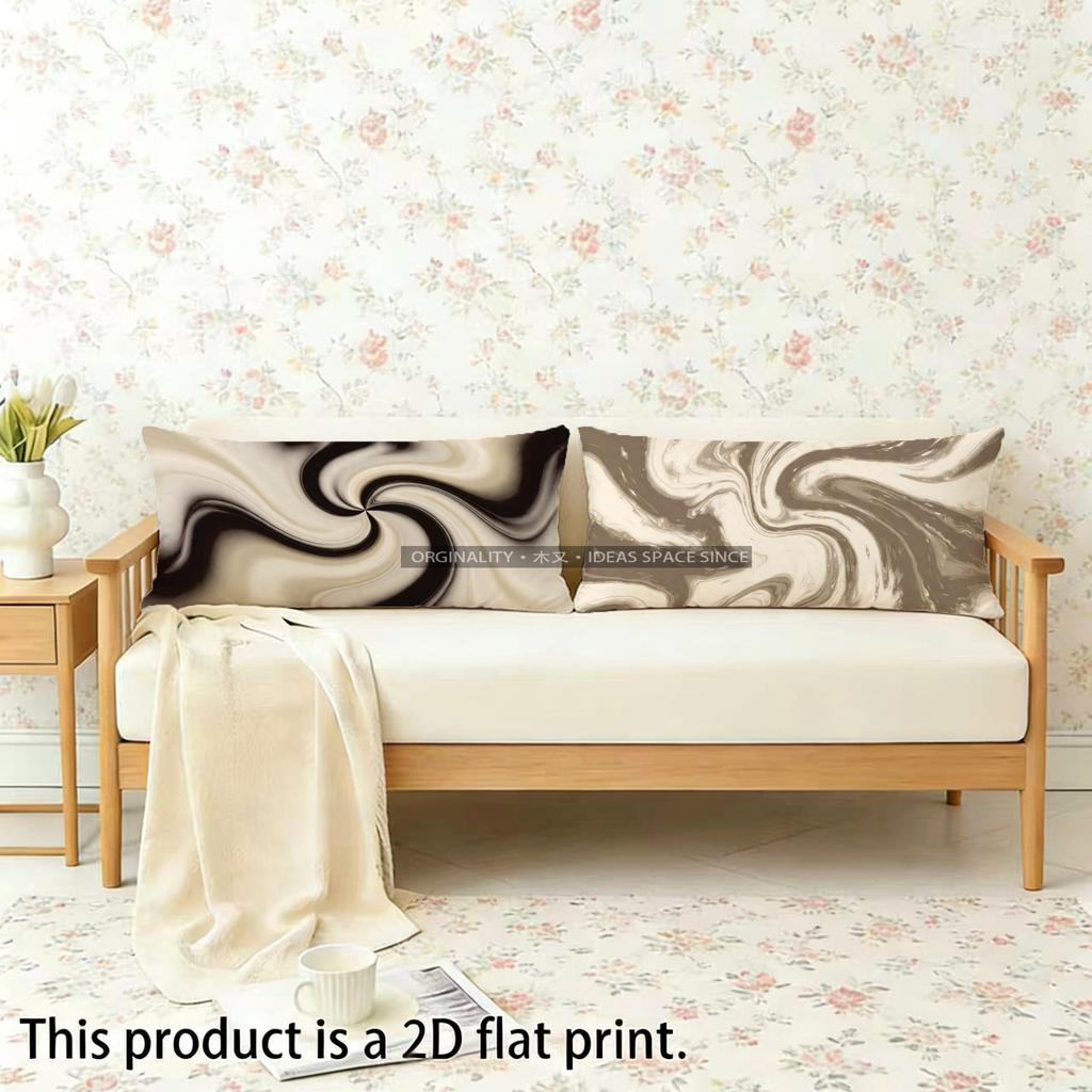Abstract Swirl Pattern Pillowcase Suitable For Sofa Bedroom Car Pillow Cover Cushion Rectangular Back Cushion