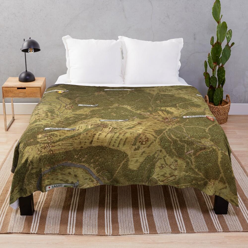 Kingdom Come Deliverance Map Throw Blanket