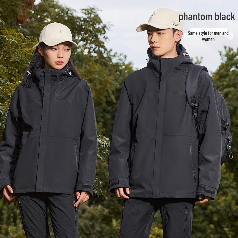 

Мужская и женская бесшовная штормозащитная куртка три-в-одном - Коллекция Осень/Зима 2XL