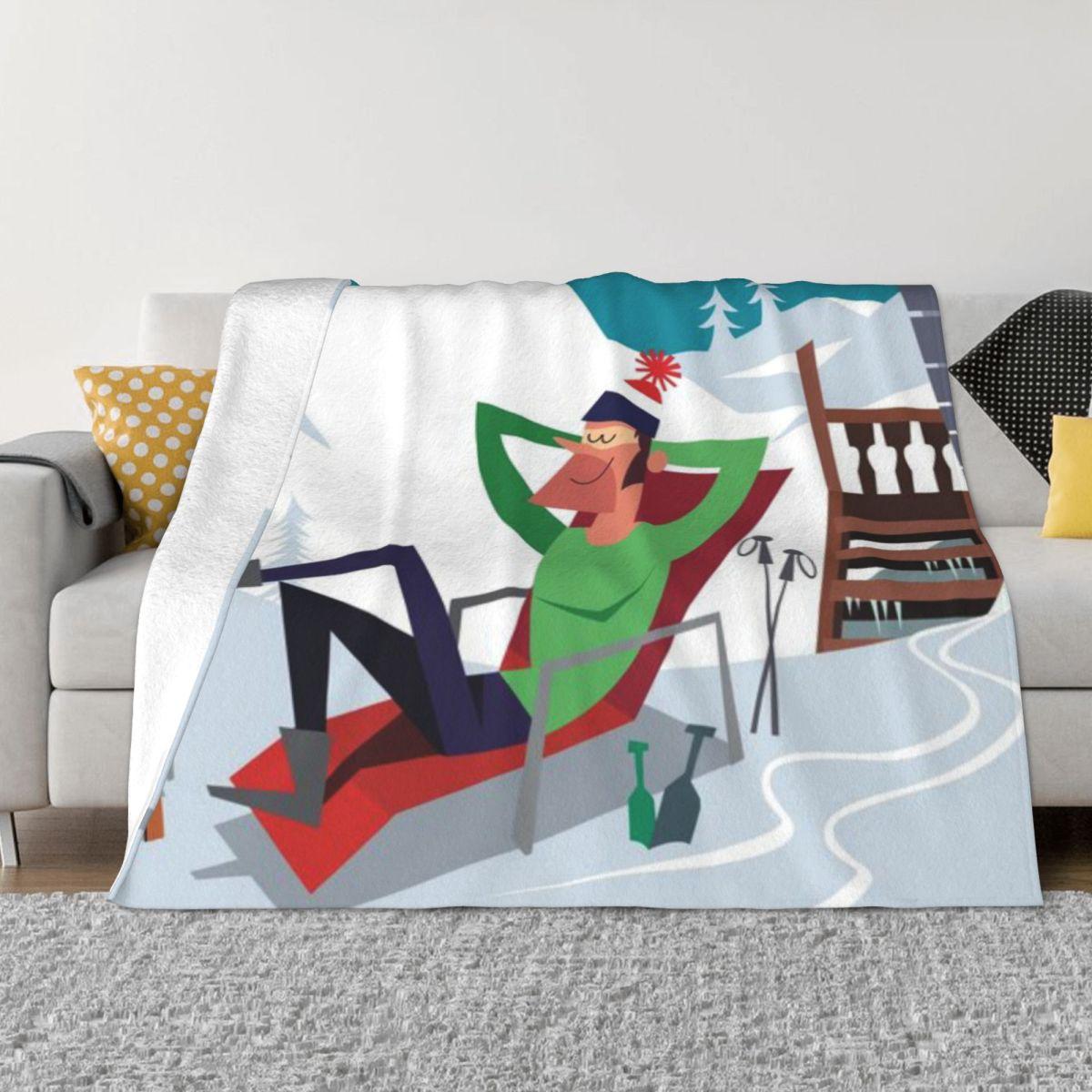 

Morzine Ski Poster Custom Home Decor An Ultra-Soft Micro Fleece Blanket 50x60in