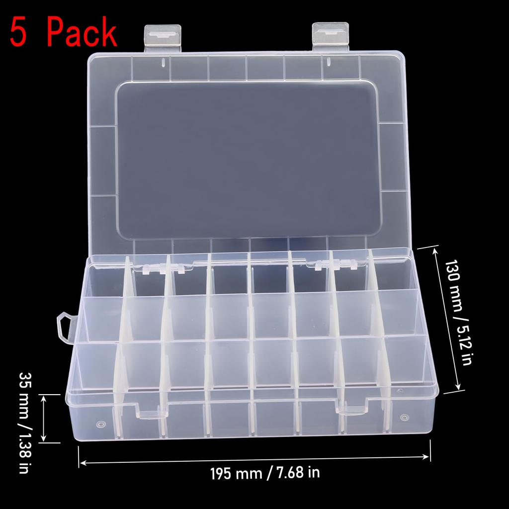 10/15/24/36 Grids Plastic Organizer Box Storage Container Jewelry Box With Adjustable Dividers For Beads Arts DIY Crafts Storage