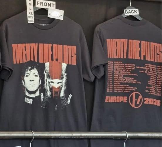 Twenty One Pilots Europa Tourdata 2026 Concert Grafisch T-shirt