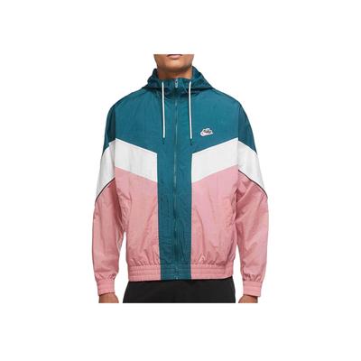 Chaqueta Tejida con Capucha Casual Deportiva Colorblock para Hombre Ropa Exterior Rosa DC0502-375
