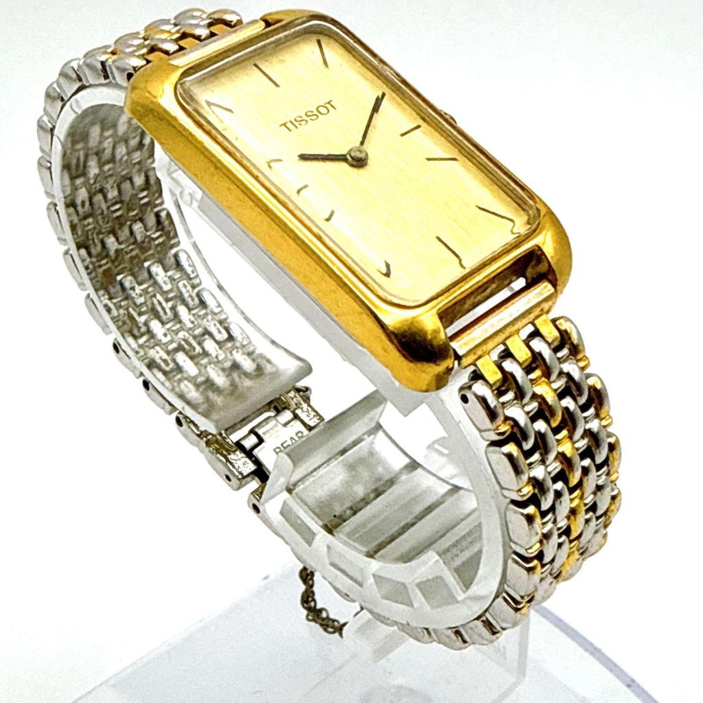 Used A143 [Working/Rare/Antique] TISSOT Hand-wound mechanical rectangular ladies watch
