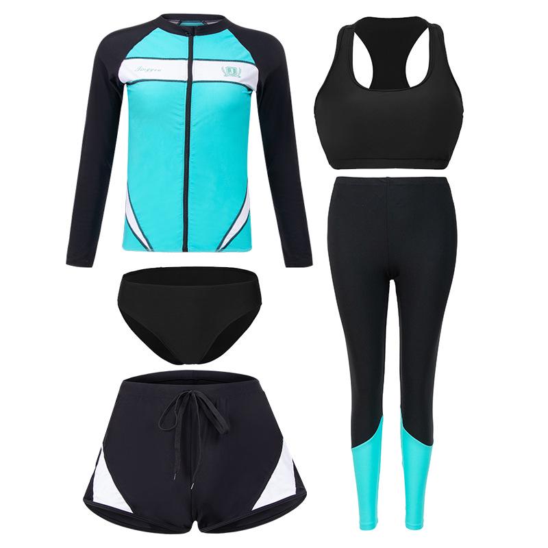Muta da surf e snorkeling a due pezzi da donna con maniche lunghe, effetto medusa - Disponibile in taglie forti