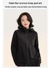 Giacca con Cappuccio in Tessuto Air Layer da Donna - Cardigan a Maglia Larga Autunnale Felpa