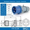 Waterproof Industrial Socket & Plug Aviation Connector, 16A/32A Male/Female