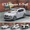 1/32 Nissan X-Trail SUV Мініатюрна лита під тиском іграшкова модель автомобіля Звук і світло Двері, що відкриваються, освітня колекція, подарунок для хлопчика