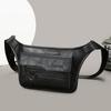 Men's Crossbody Bag Chest Bags High Quality Shoulder Bag Chest Bag for Men Fashion Business Messenger Bag PU Leather Waist Bags