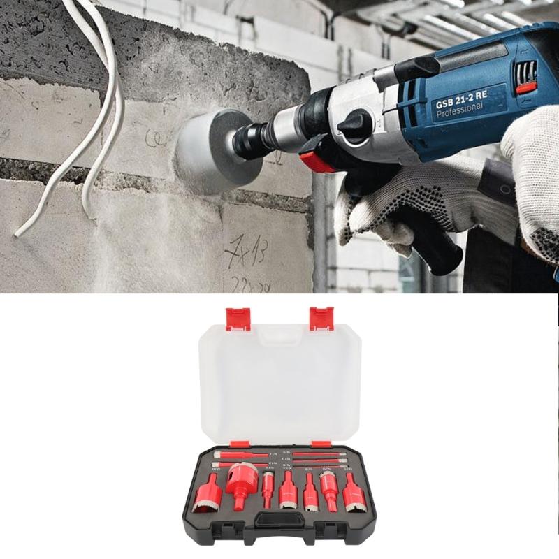 12pc Nonslip Heavy Duty Hole Cutter Kit HD90 Abrasive Material High Efficiency Drilling Lightweight Design 6-16mm Sizes
