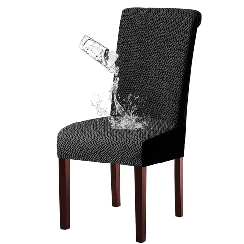 

Full-coverage dining chair cover with backrest, water-repellent, waterproof, stain-resistant, stretchy fabric, washable, solid color, perfect for wedd