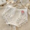 Women S Mid Waist Lace Modal Underwear 7a Antibacterial Plus Size Panties