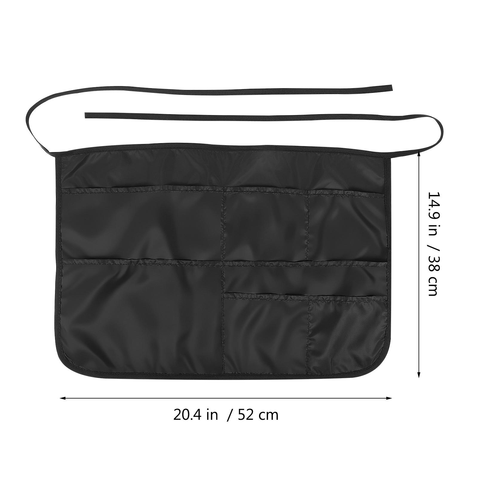 

Anti-Scratch Barber Apron Multiple Pockets Adjustable Tie Back For Hair Styling Pet Grooming Cleaning Housekeeping чорний